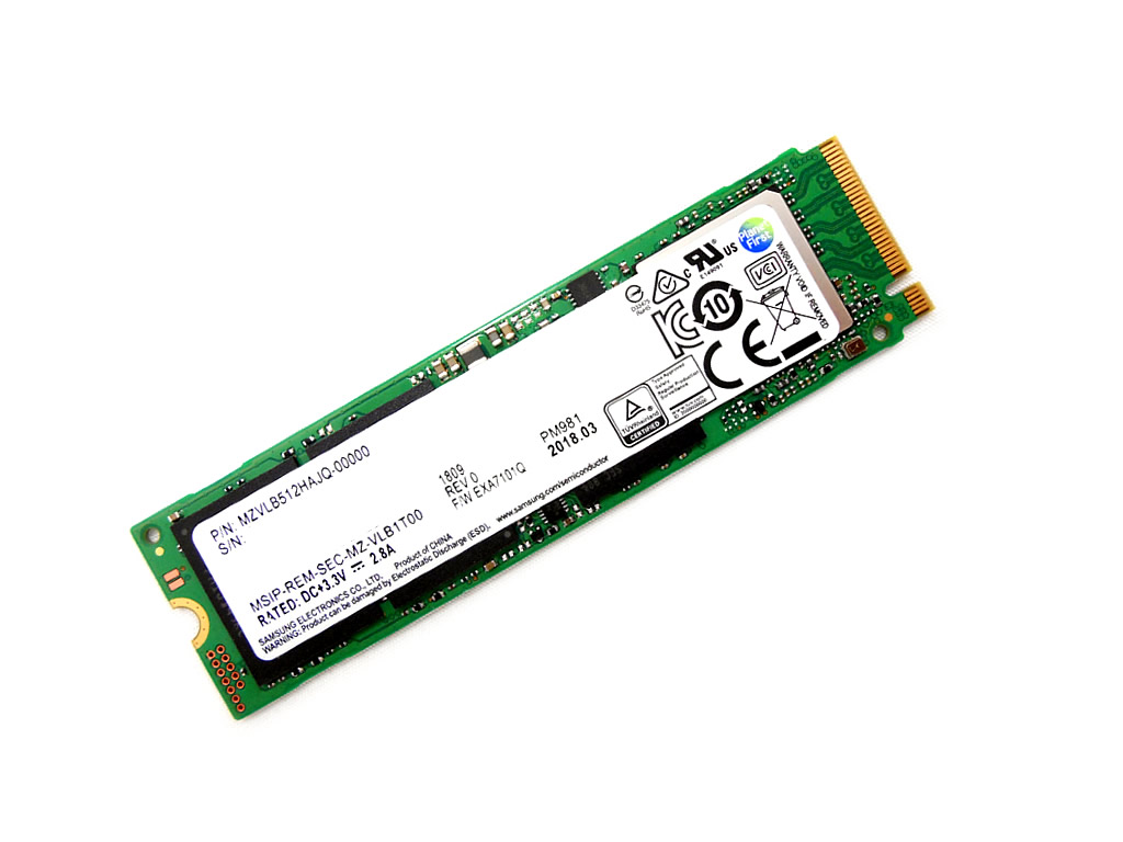 512GB NVMe SSD Samsung MZ-VLB512 (3枚） SAMSUNG MZVLB512HAJQ-00000