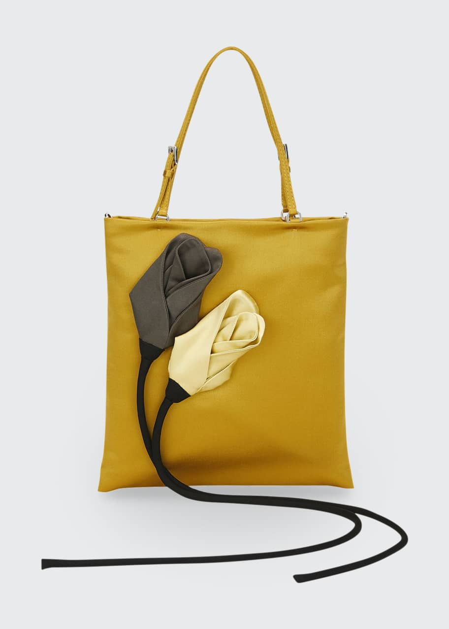 Prada Satin Flower Tote Bag - Bergdorf Goodman