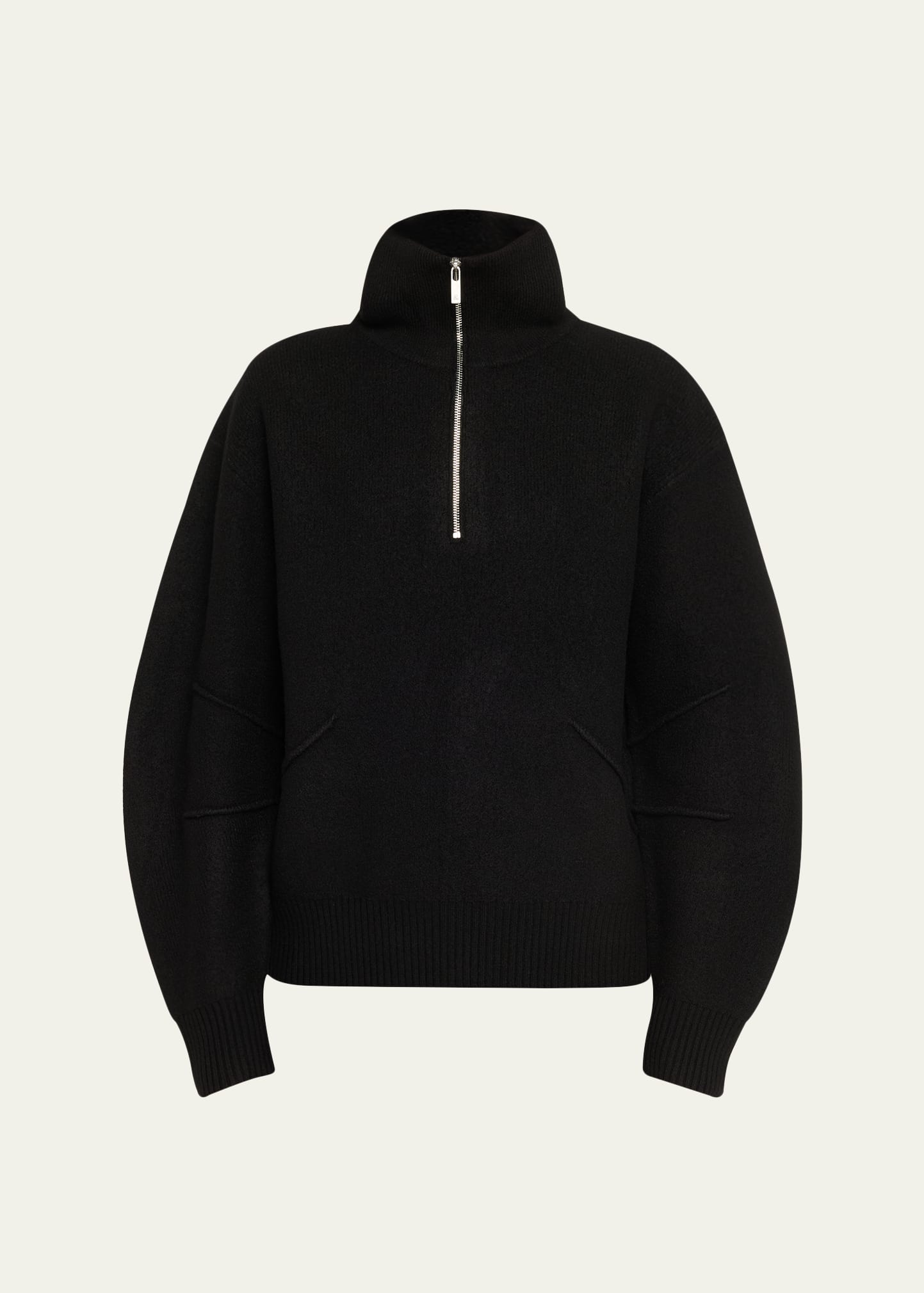 Helmut Lang Boiled Wool Half-Zip Sweater - Bergdorf Goodman