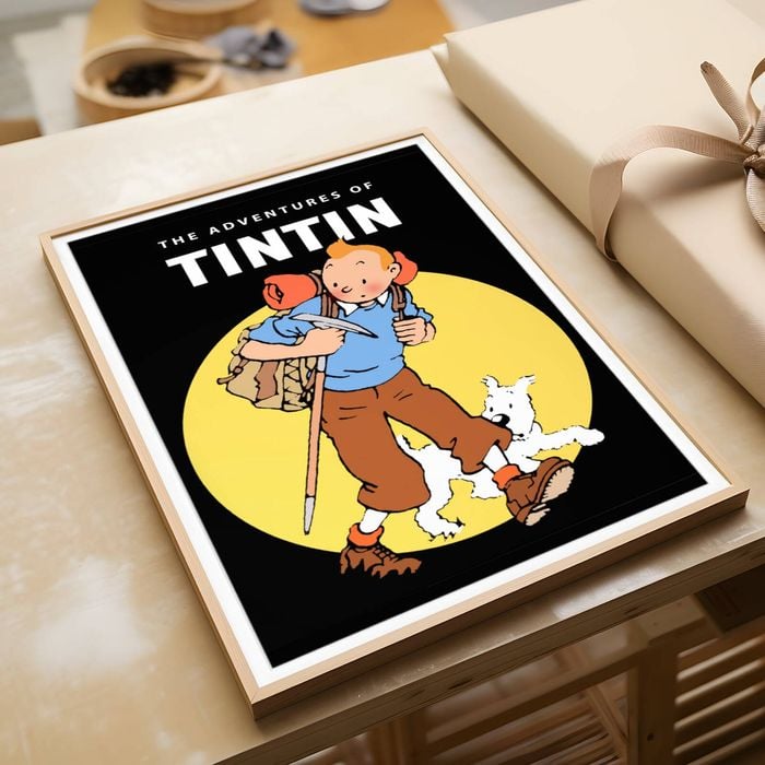 Galrie The Adventures of Tintin Classic Comic Art Print Nostalgic