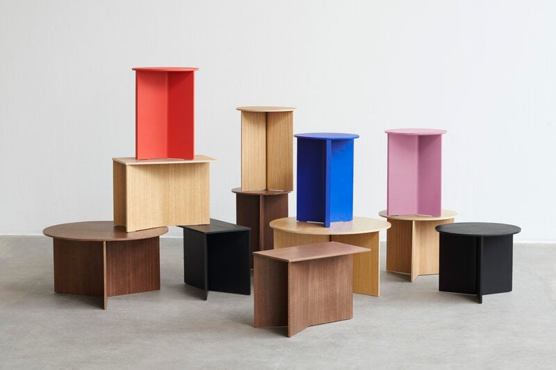 HAY Slit Wood table, 35 cm, high, lacquered oak | Finnish Design Shop