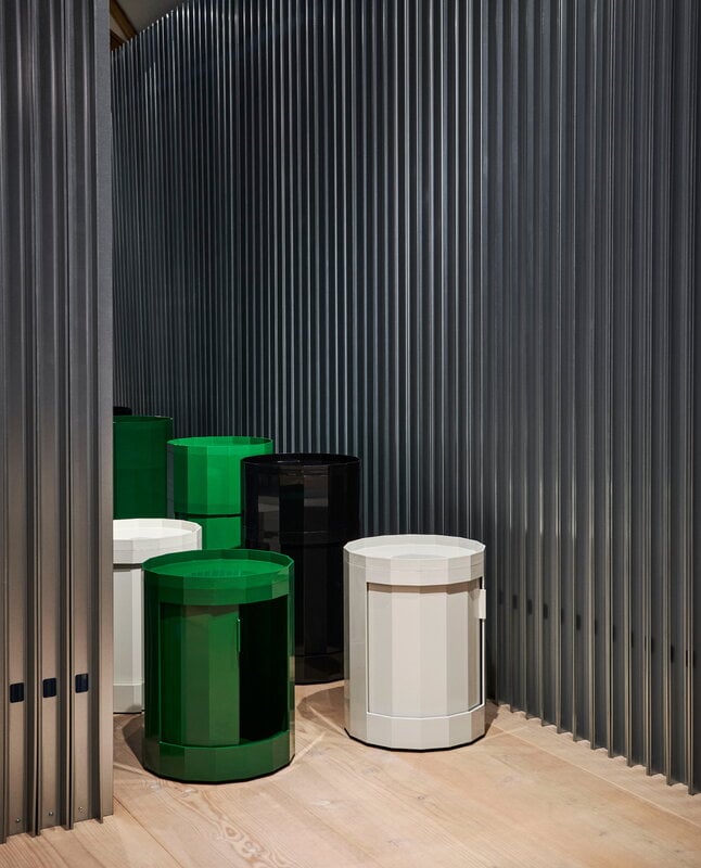 HAY Facet cabinet incl. feet and castors, high, anthracite