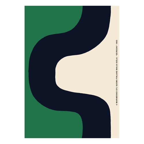Marimekko Seireeni poster, 50 x 70 cm, green - dark blue | Pre