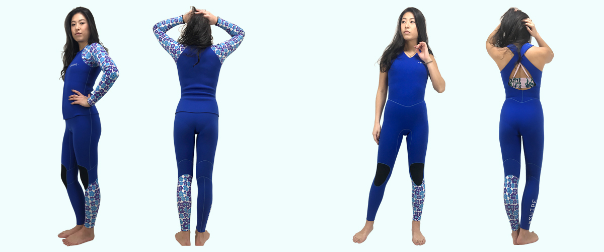 Mellow ウェットスーツ シーガル 青とオレンジ レディースLーB Mellow