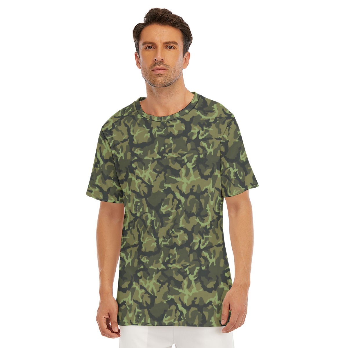 Czech Vz95 v1 Camouflage O-Neck T-Shirt | 190GSM Cotton | Mega Camo