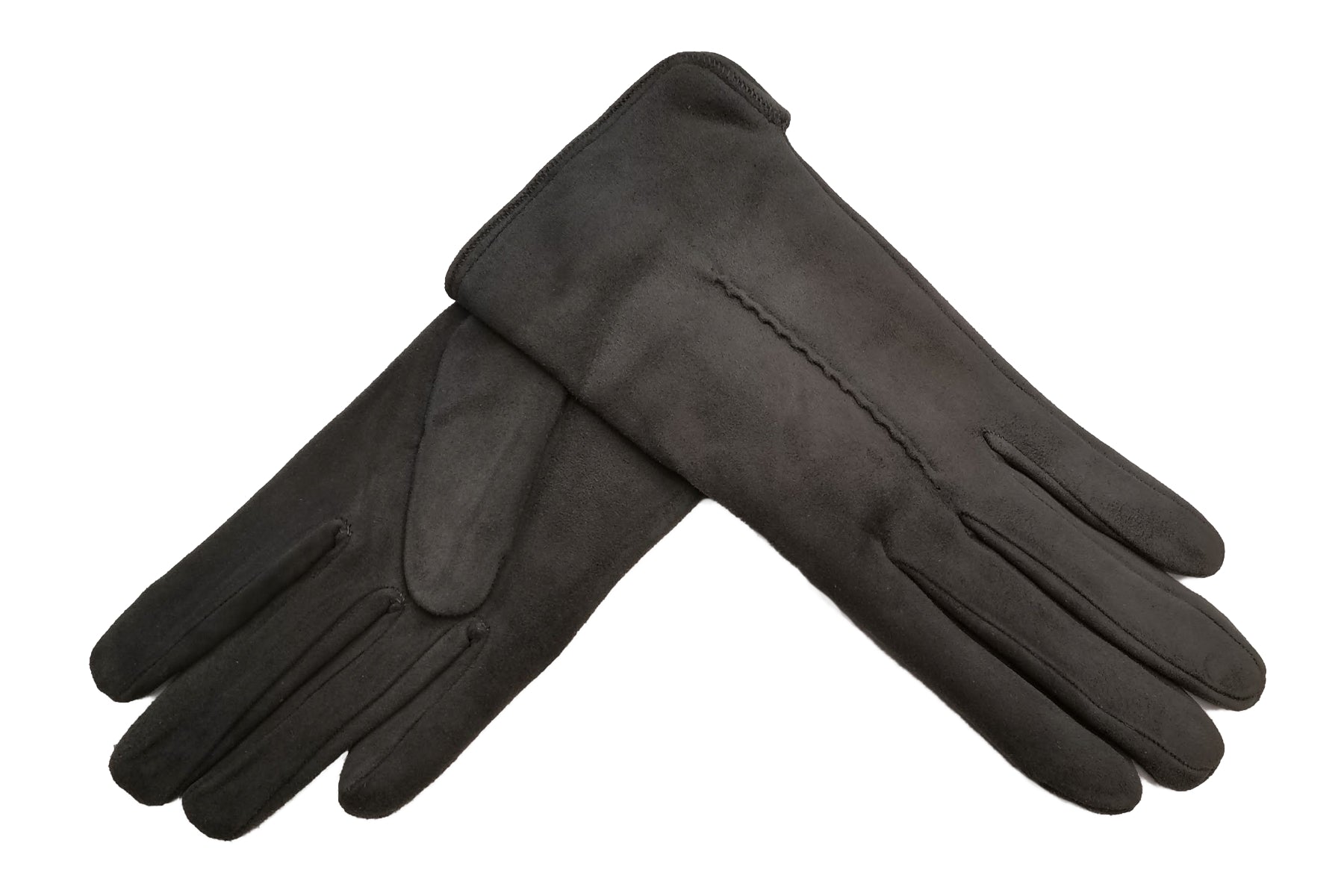 レディース手袋◇スウェード◇グレー/GREY 《カシミヤ》 – Merola