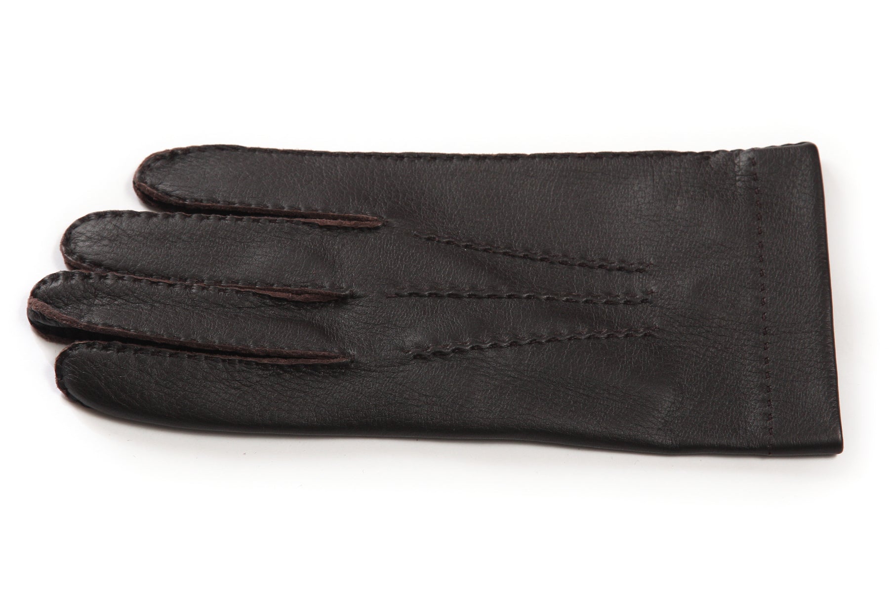 メンズ手袋◇ディアスキン◇ダークブラウン/MORO 《ノーライニング