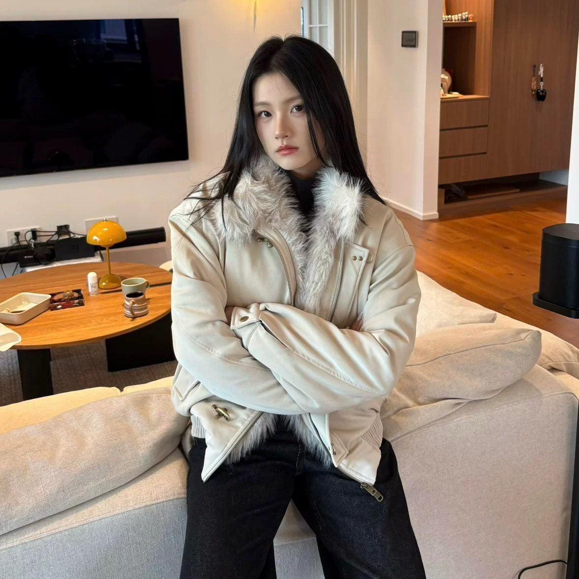 イチオシアイテム🌟】 Fireman Toggle Hook Fur Jacket mry001989