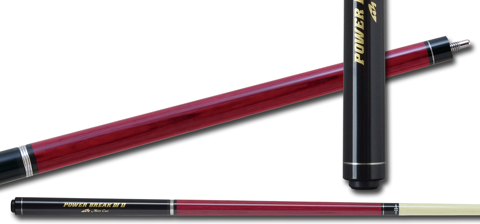 Mazz Cues POWER BREAK DI ビリヤードキュー 黒赤 Power Break II Cue