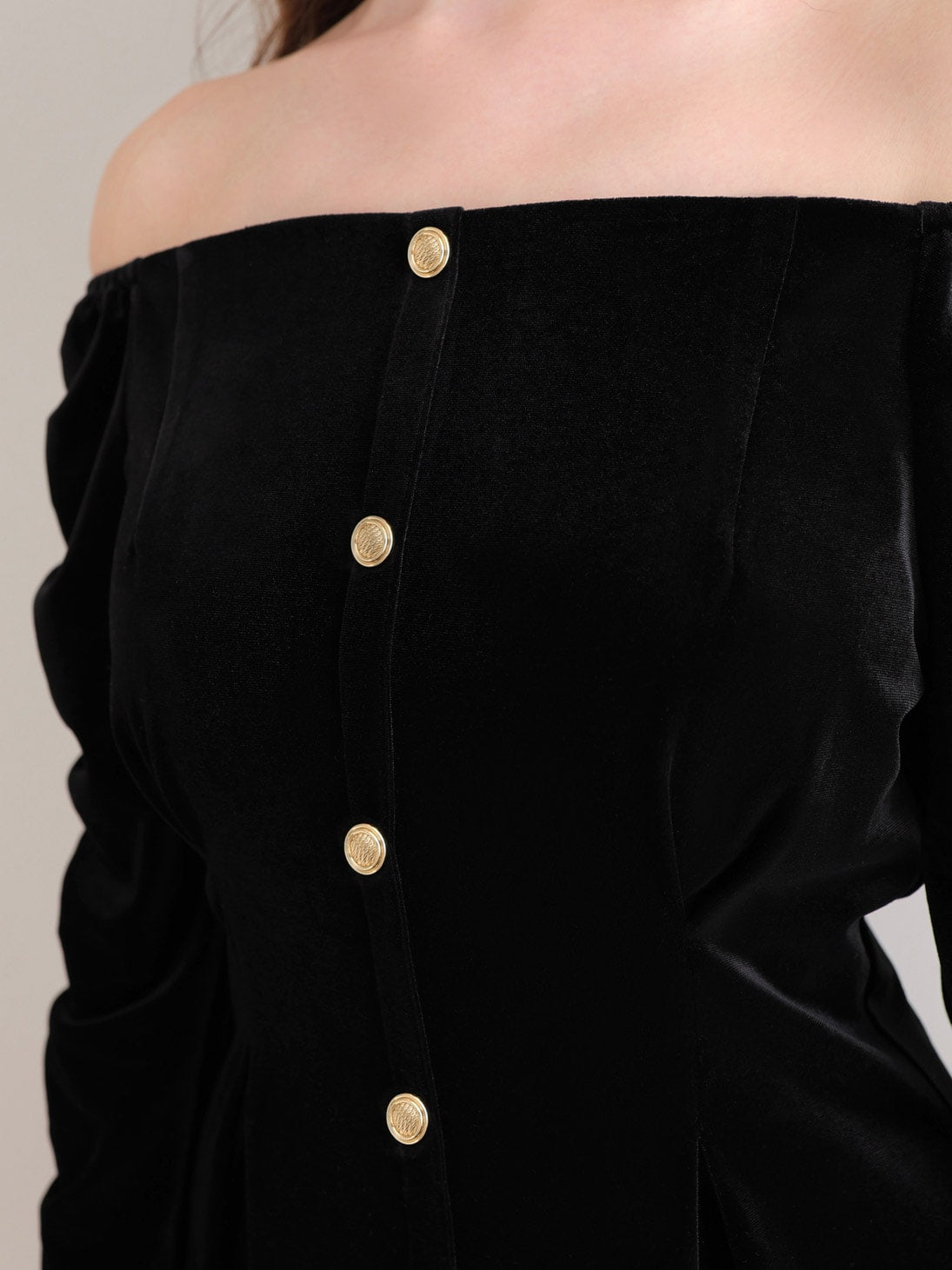 Classical velvet mini onepiece(eme10610) – M me eme