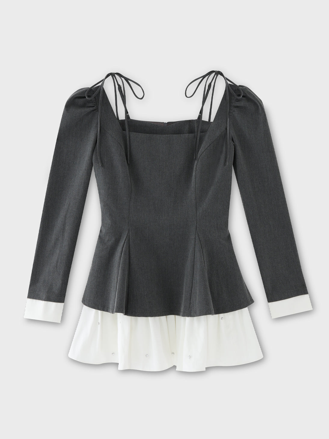 Square neck puff mini onepiece(eme10565) – M me eme