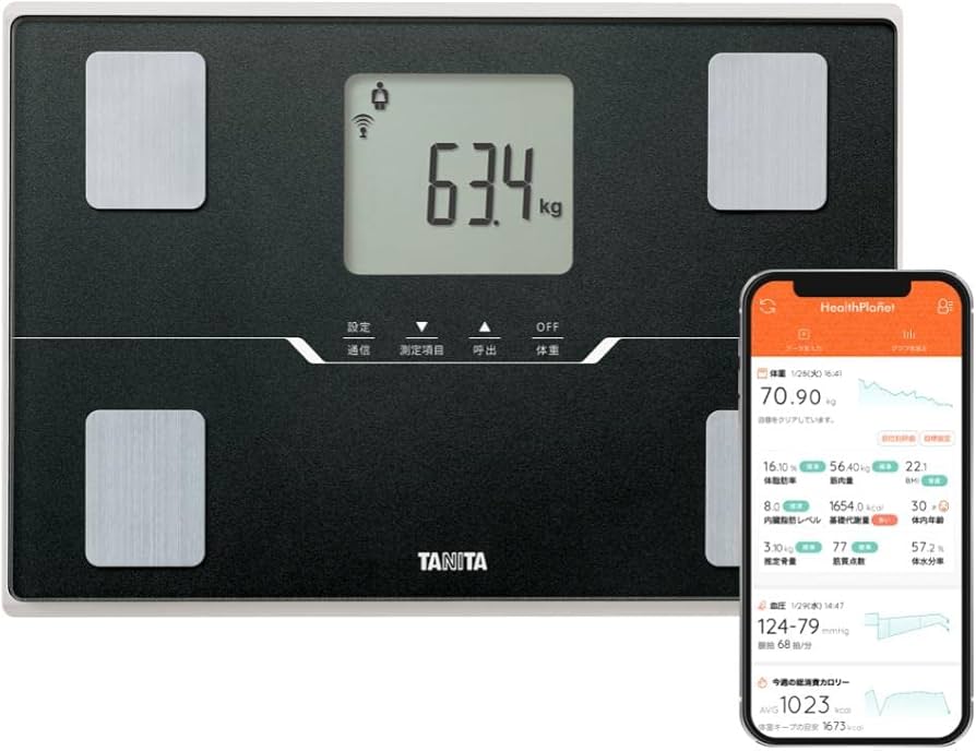 Amazon | タニタ 体重計 体組成計 スマホ連動 ヘルスメーター BC-768