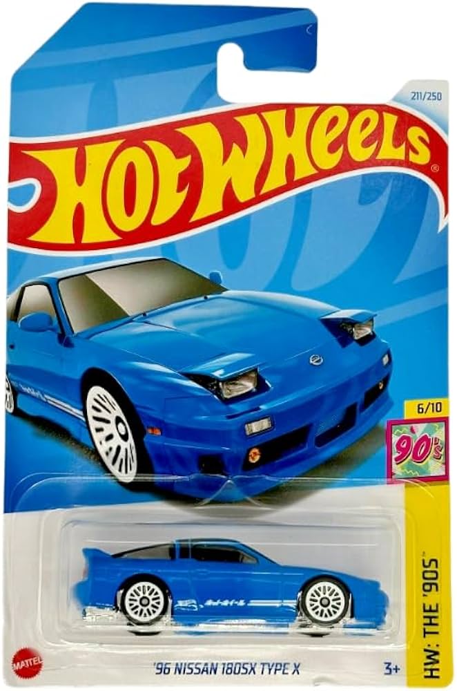 Hot Wheels 96 Nissan 180SX Type X (Bleu), HW : Les années 90 6/10