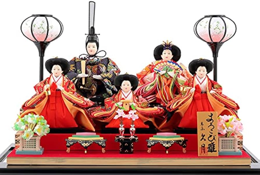 久月 雛人形 金彩吉祥 五人ケース飾り ひな人形 4960282385287 久月