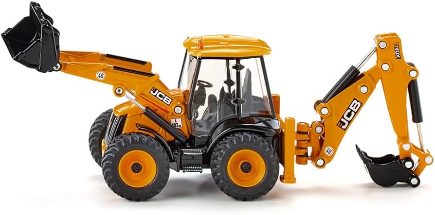 Amazon.com: siku 3558, JCB 4CX Backhoe Loader, 1:50, Metal/Plastic