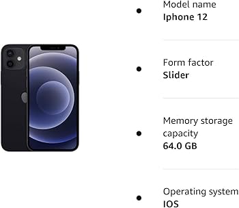 Apple iPhone 12, 64GB, Schwarz (Generalüberholt) : Amazon.de