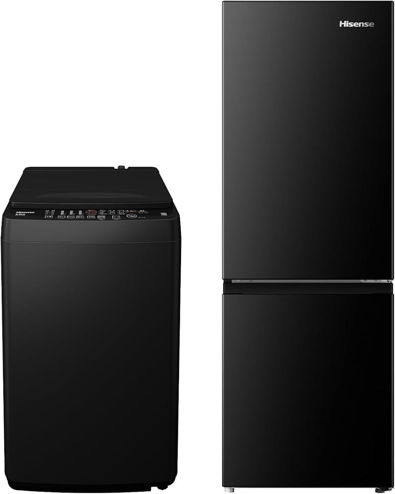Amazon | 【新生活家電セット】ハイセンス 冷蔵庫 175L 黒 & 洗濯機