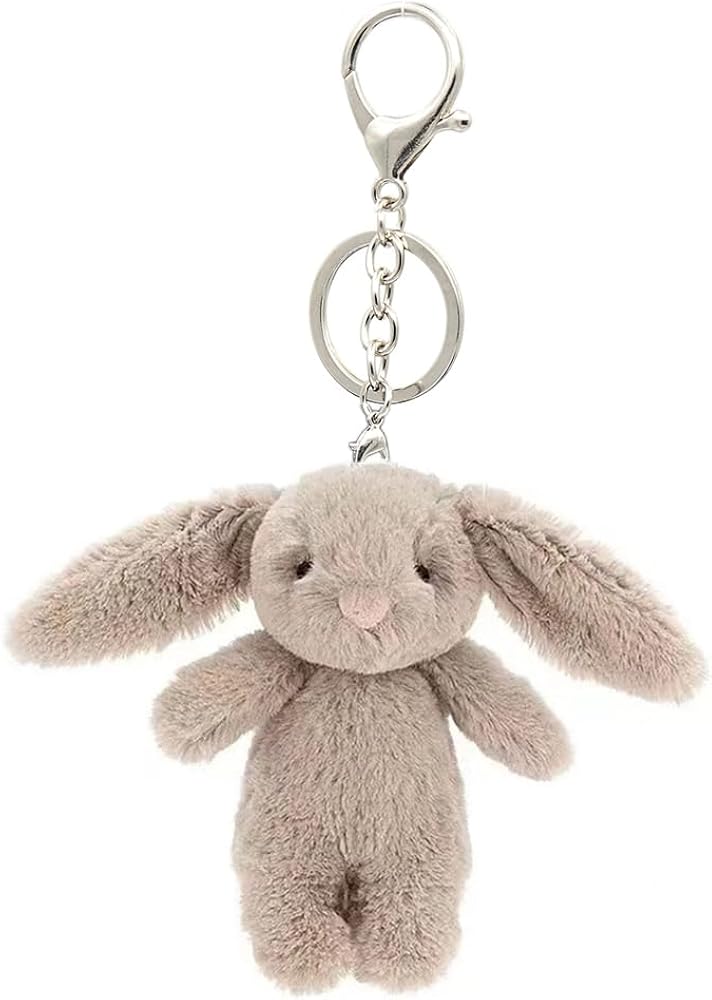 Amazon.co.jp: LOHGOU かわいいバニーバッグチャーム、フラシ天ウサギ