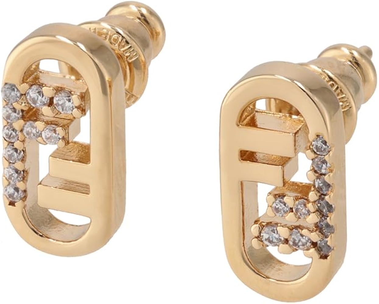 Amazon | FENDI(フェンディ) ピアス FENDI O'LOCK FFロゴ スタッド