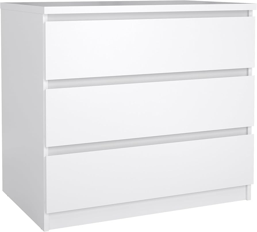 Amazon.com: Tvilum Scottsdale 3 Drawer Chest in White High Gloss