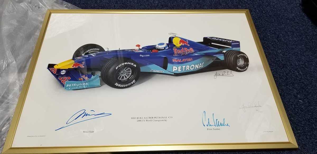 Amazon.co.jp: F1、直筆サイン、写真。F1ドライバー、ミカ・サロの直筆