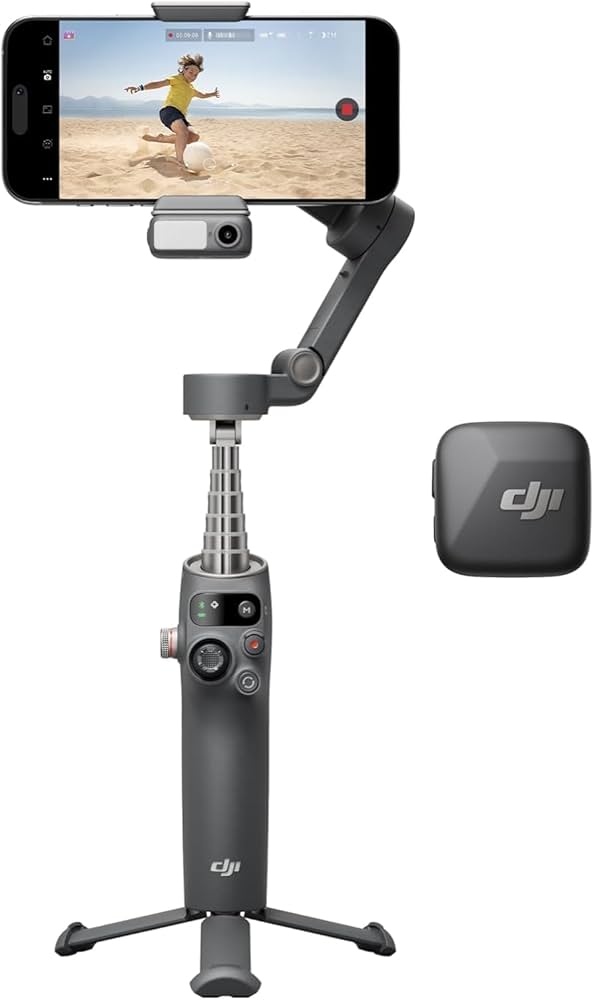 DJI Osmo Mobile 7P+Mic Mini TX , Gimbal-Stabilisator für iPhone