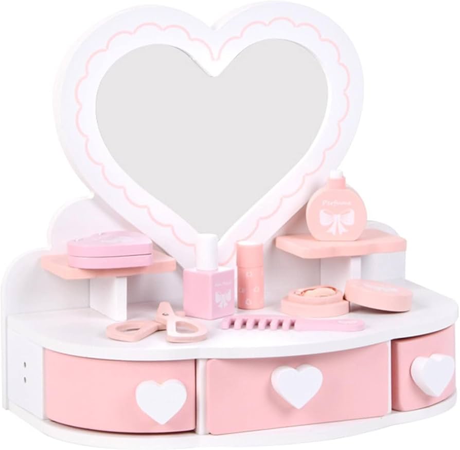 Amazon | ドレッサー おままごと ハート ピンク 姫系 鏡台 おもちゃ