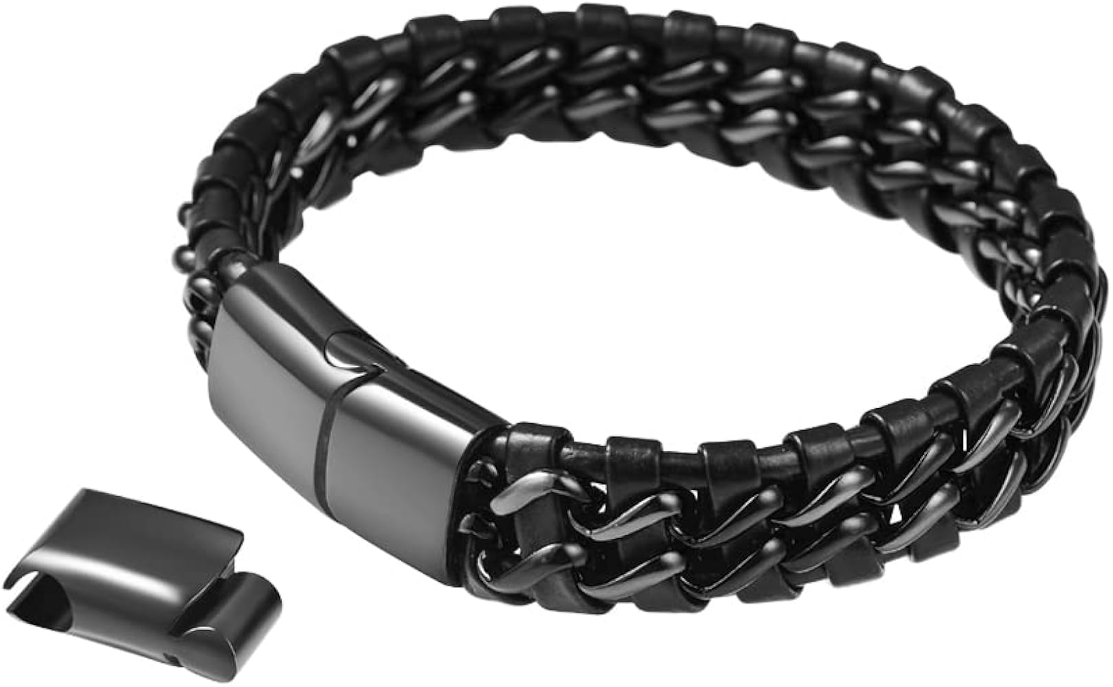 Amazon.com: Magna Steel Men's Braided Genuine Leather 8