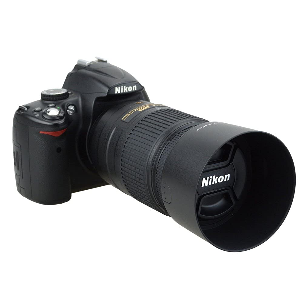Amazon | リバーシブルカメラレンズフード HB-57交換用 Nikon DX 55
