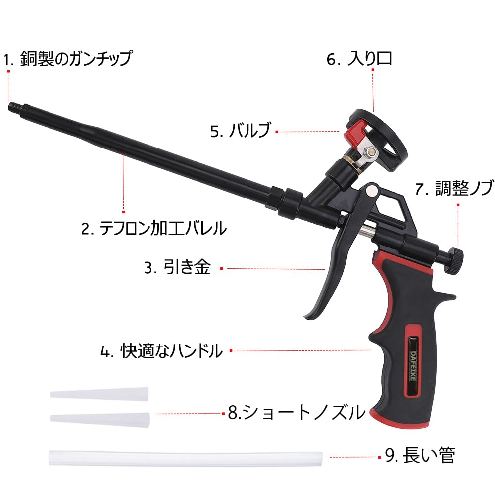 Amazon.co.jp: DAFEIKE フォームガン 発泡ウレタンガン 発泡ガン PU