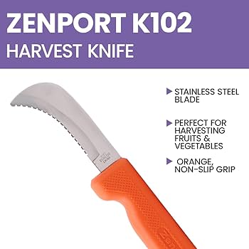 Amazon.com : Zenport K102 Harvest Utility Knife, Landscape and Sod