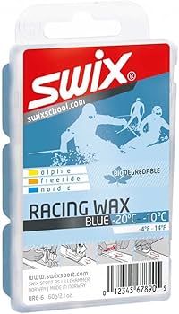 Amazon.com: Swix UR6 Biodegradable Ski/Snowboard Blue Wax - Cold