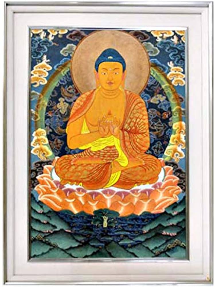 Amazon.co.jp: チベット仏画『阿弥陀如来 10532』真筆 チベット仏教