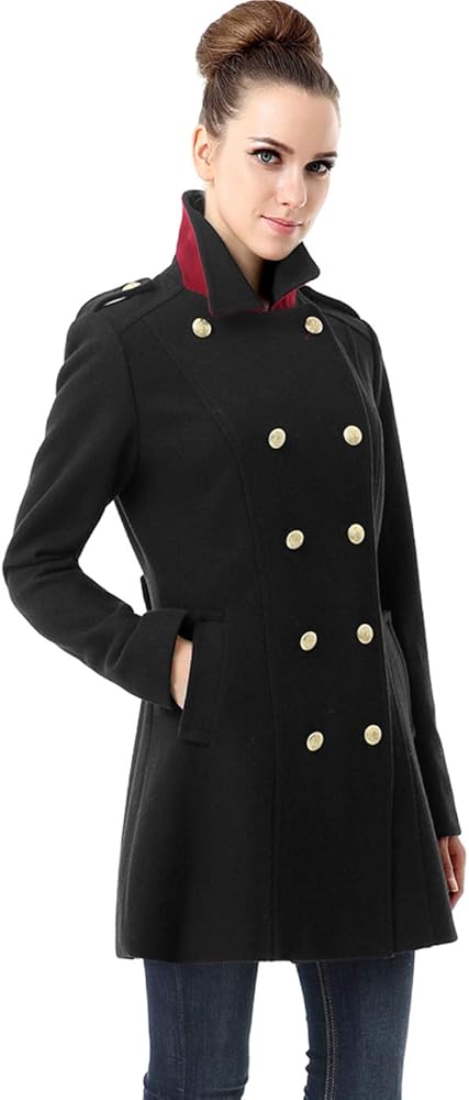 Amazon.com: BGSD Women Victoria Wool Blend Fitted Military Walking