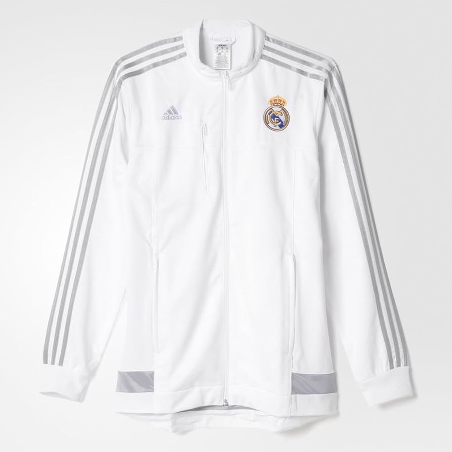 adidas 2015/16 Real Madrid CF Anthem Jacket [White] (XS) : Amazon