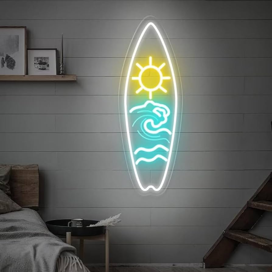大きいSURF サーフ LEDライト 一点物 サーフィン インテリア