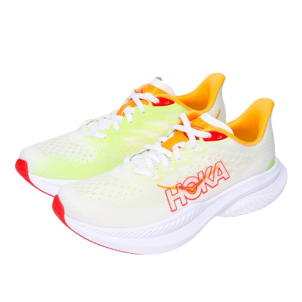 Amazon.co.jp: HOKA ONE ONE(ホカ オネオネ) W MACH 6 WHITE / LETTUCE