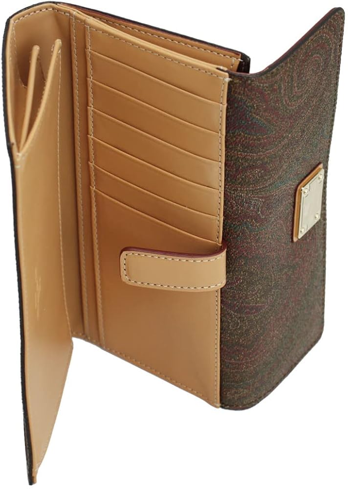 Amazon | [エトロ] Wホック長財布 ペイズリー柄 PVCコーティング