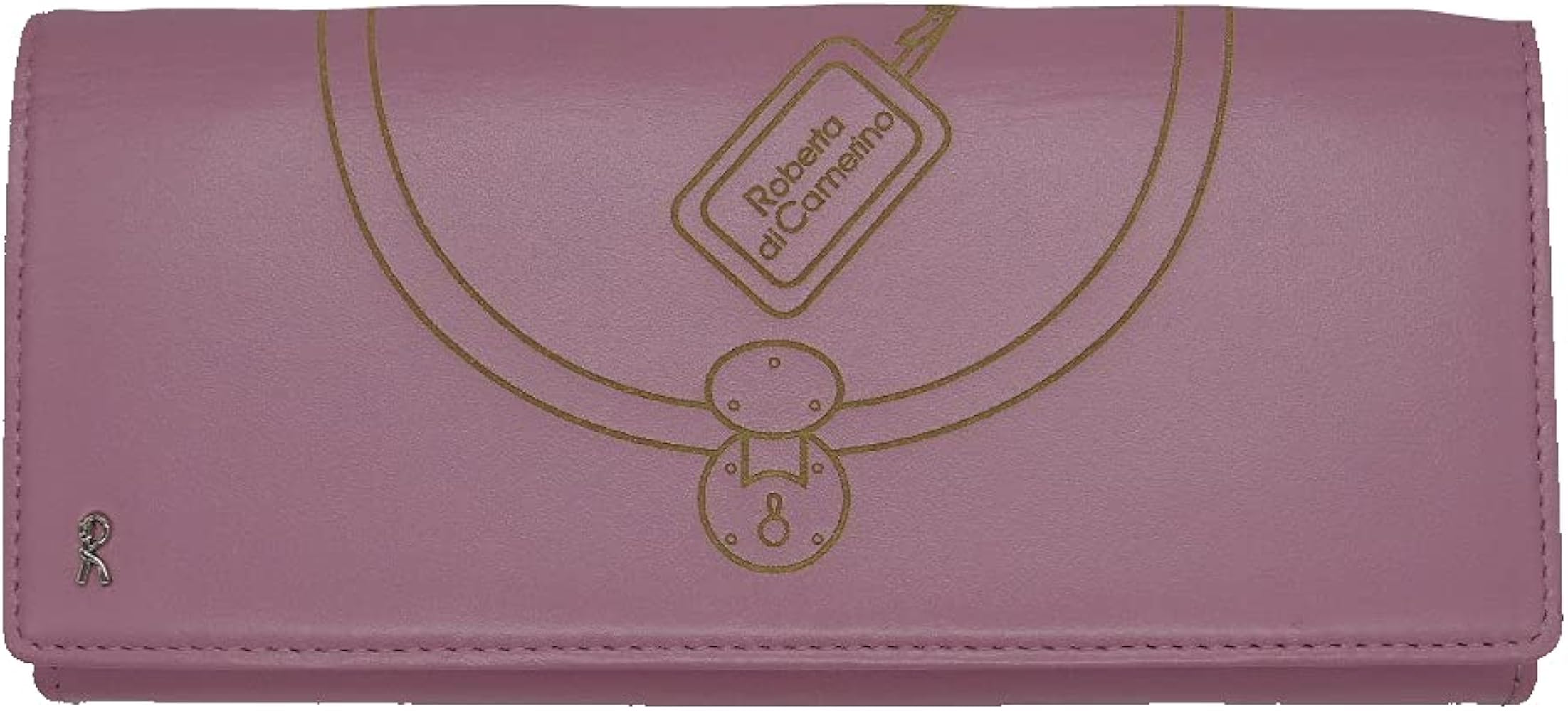 Amazon | [ロベルタ・ディ・カメリーノ] かぶせ長財布 ピンク I76524