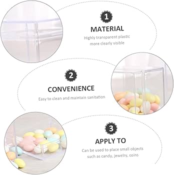Amazon｜USHOBE 36個 箱 飴 箱 四角 容器 蓋付き 四角 収納 キューブ