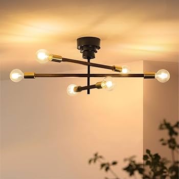 Amazon.co.jp : シーリングライト おしゃれ 北欧 6灯 LED対応 リビング