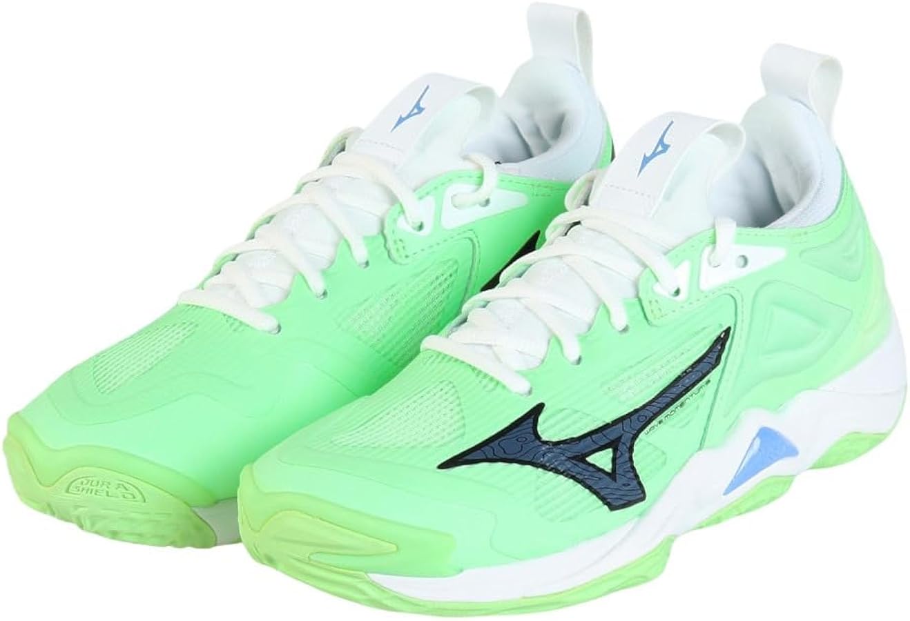 Amazon.co.jp: MIZUNO WAVE MOMENTUM 3 グリーン×ブラック×ブルー 23.5