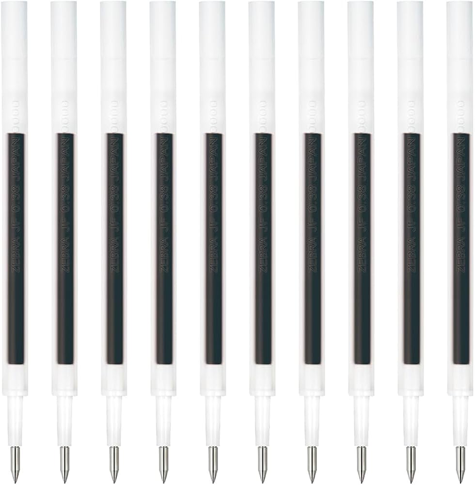 Amazon | ゼブラ ジェルボールペン替芯 サラサナノ JF-0.38芯 黒 10本