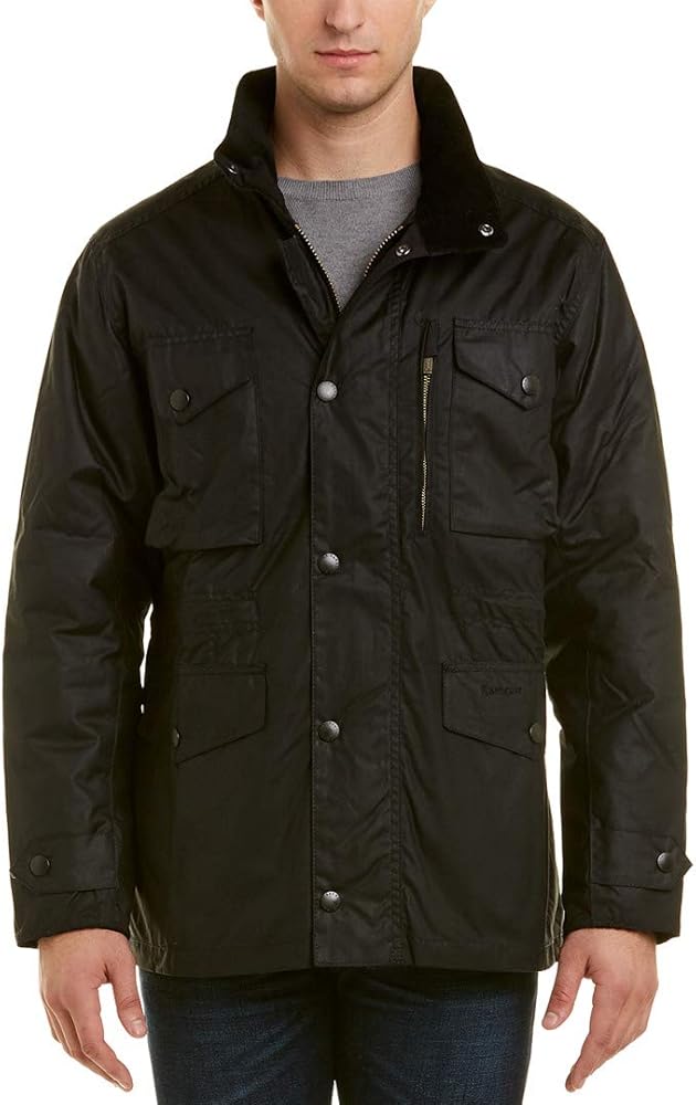 Barbour Mens Sapper Wax Jacket, M, Black at Amazon Men's Clothing