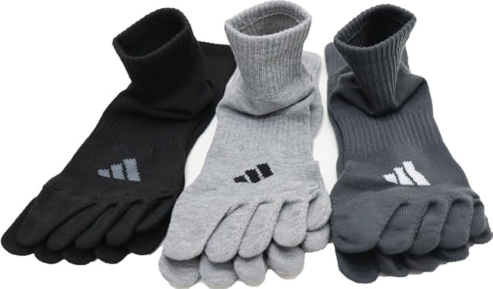 Amazon | [adidas] [アディダス] 5本指ソックス 3足セット(24-26 5本指