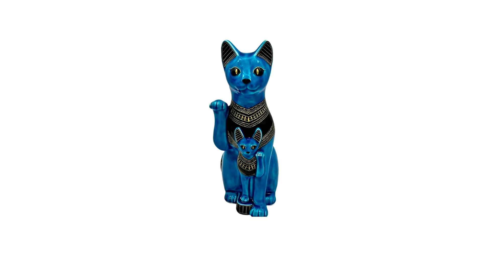 Amazon.co.jp: 美濃焼 青釉 オーナメント バステト Bastet 古代