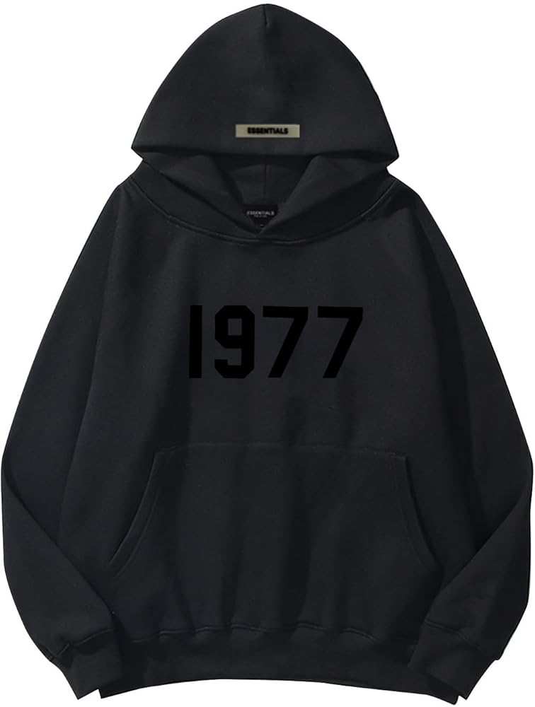 KEERADS 1977 Hoodie Essentials, Unisex 2024 Casual Hooded