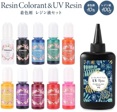 Amazon | レジンセット レジン用品11点セット レジン着色剤10色 レジン