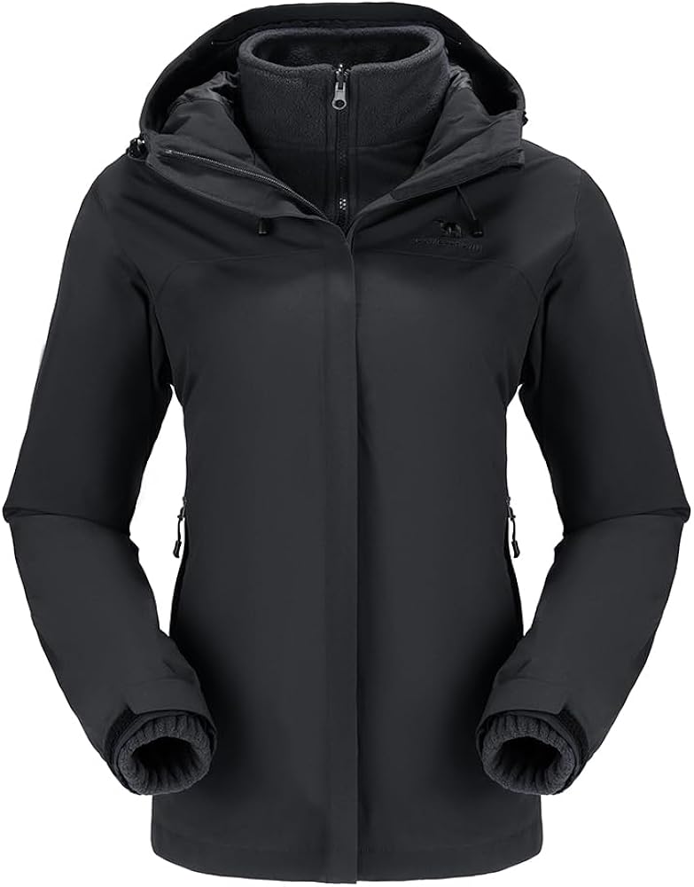 Amazon.com: CAMEL CROWN Women's Ski Jacket Waterproof 3 in 1