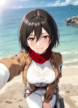 Amazon.com: Maxwigs Mikasa Anime Color Black - Pixie Cut Anime